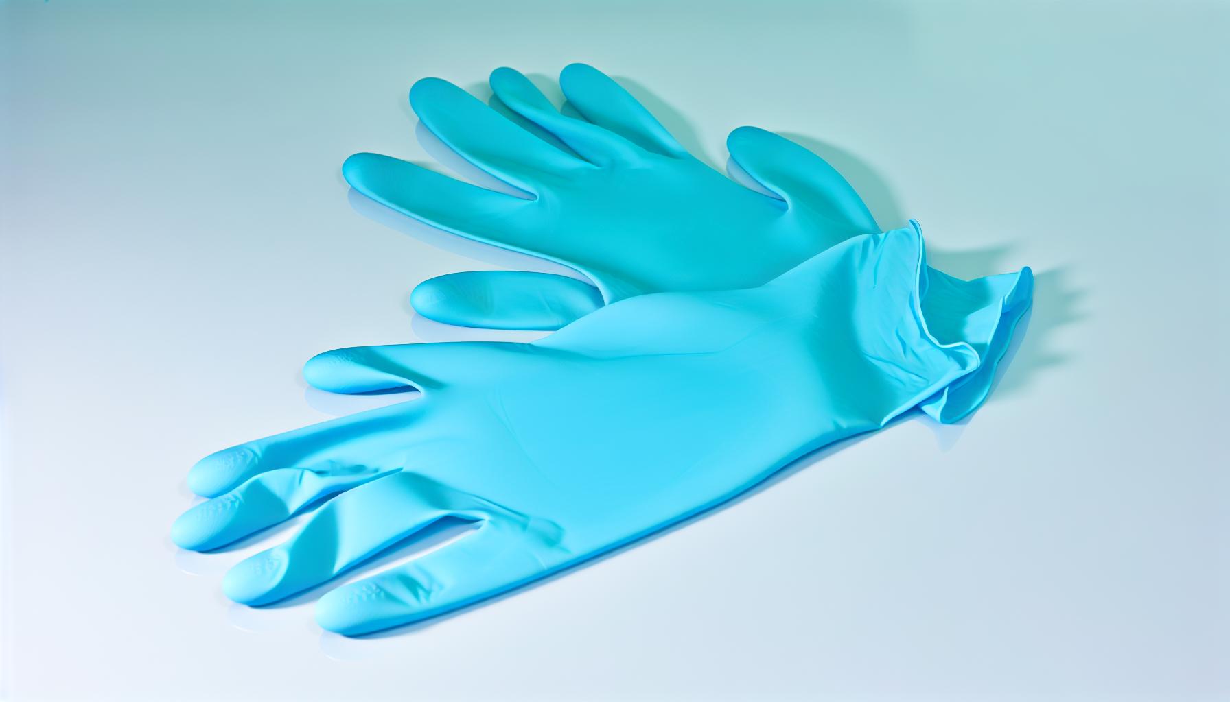 blue exam gloves